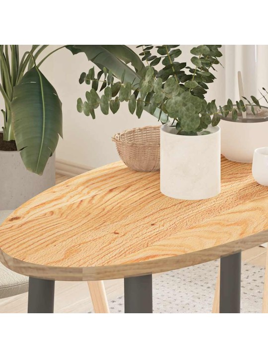 LAUAPLAAT 80X40X2 CM TÄISPUIDUST TAMM OVAALNE