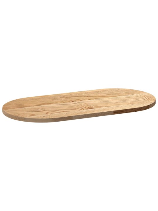 LAUAPLAAT 80X40X2 CM TÄISPUIDUST TAMM OVAALNE