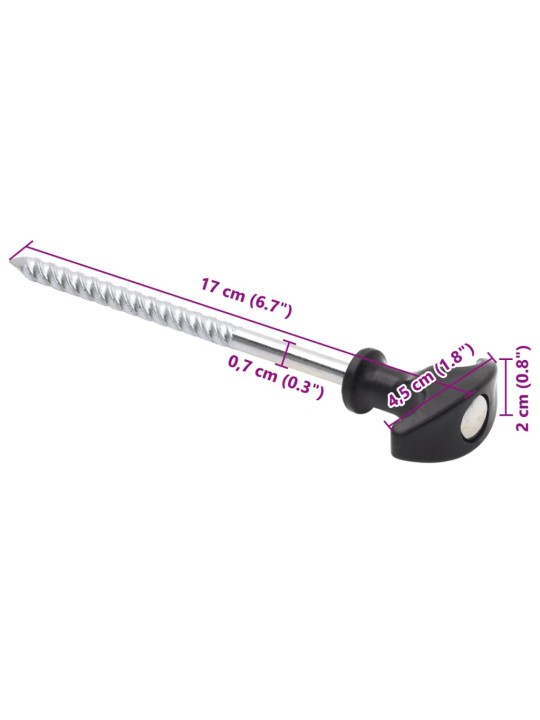 Telgivaiad 12 tk, 17 cm ø7 mm, tsingitud teras