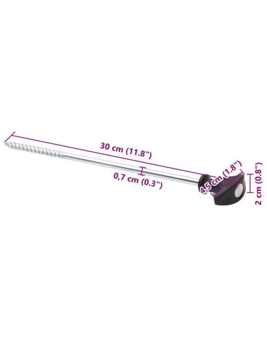 Telgivaiad 24 tk, 30 cm ø7 mm, tsingitud teras