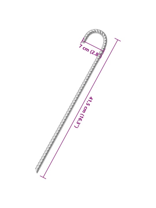 TELGIVAIAD 12 TK, 41,5 CM Ø12 MM, TSINGITUD TERAS