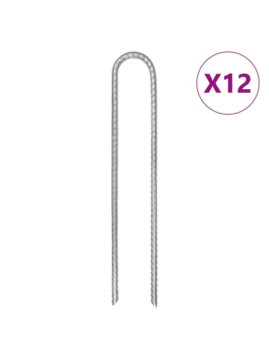 U-KUJULISED TELGIVAIAD 12 TK, 30 CM Ø7 MM, TSINGITUD TERAS