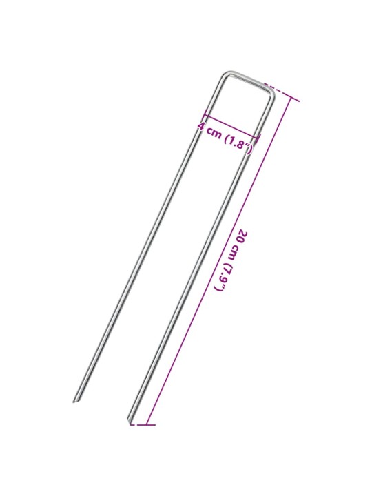 U-KUJULISED MAAVAIAD 25 TK, 20X4 CM, TSINGITUD TERAS