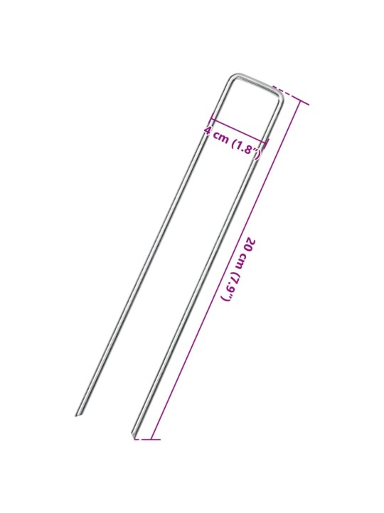 U-KUJULISED MAAVAIAD 50 TK, 20X4 CM, TSINGITUD TERAS