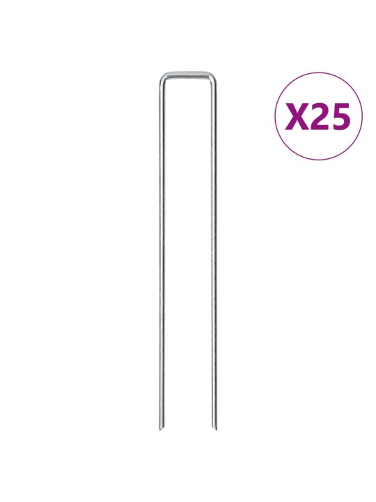 U-KUJULISED MAAVAIAD 25 TK, 20X3,5 CM, TSINGITUD TERAS