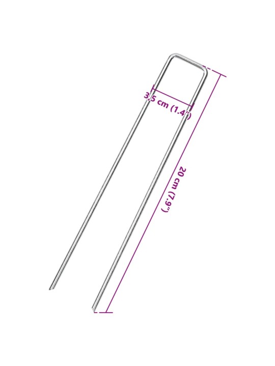 U-KUJULISED MAAVAIAD 50 TK, 20X3,5 CM, TSINGITUD TERAS