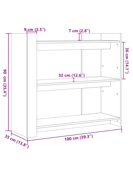 Konsoollaud, valge, 100 x 35 x 90 cm, tehispuit