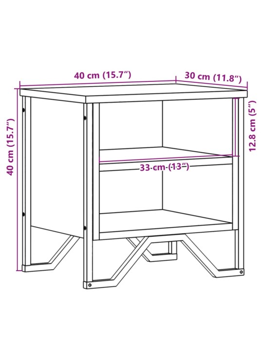 Öökapp 2 tk, must, 40 x 30 x 40 cm, tehispuit