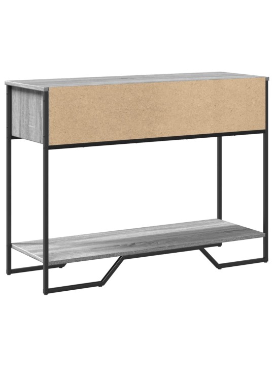 Konsoollaud, hall sonoma tamm, 100x35x74,5 cm, tehispuit