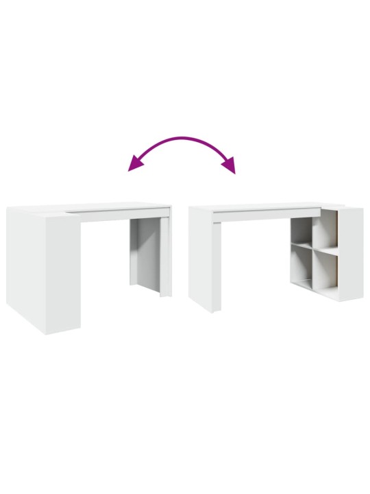 Kontorilaud, valge, 123,5x73,5x75 cm, tehispuit