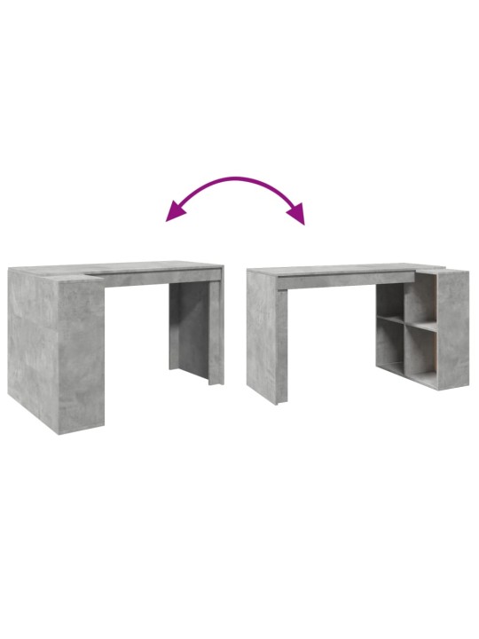 Kontorilaud, betoonhall, 123,5x73,5x75 cm, tehispuit