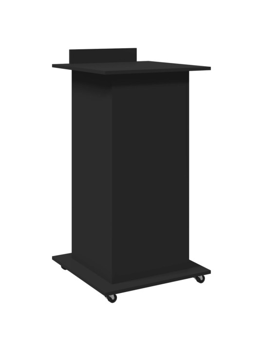 KÕNEPULT RATASTE JA SAHTLIGA, MUST, 55X55X107 CM, TEHISPUIT