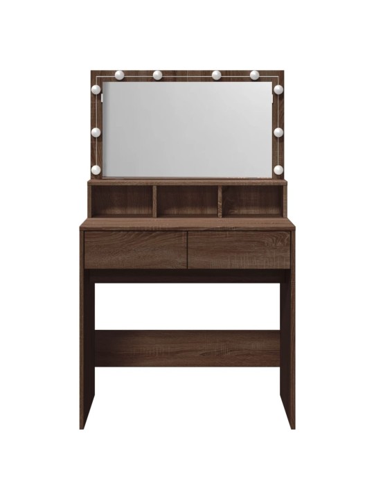 TUALETTLAUD LEDIGA, PRUUN TAMM, 80X41X134,5 CM