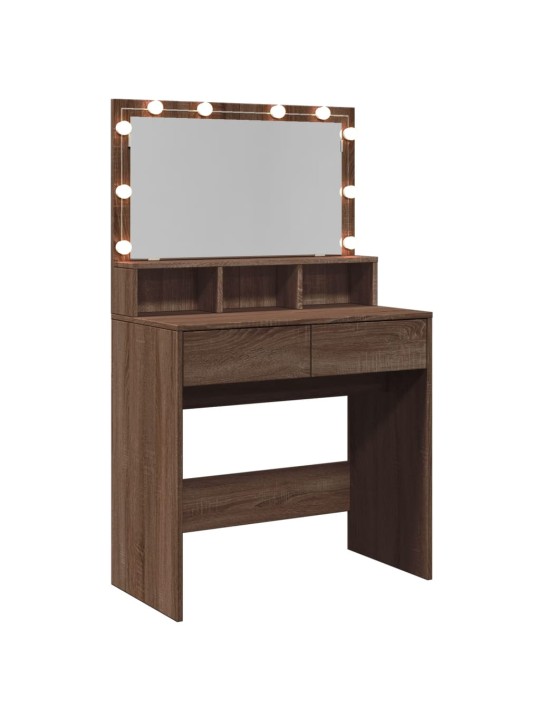 TUALETTLAUD LEDIGA, PRUUN TAMM, 80X41X134,5 CM