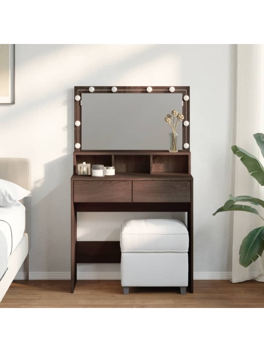 TUALETTLAUD LEDIGA, PRUUN TAMM, 80X41X134,5 CM