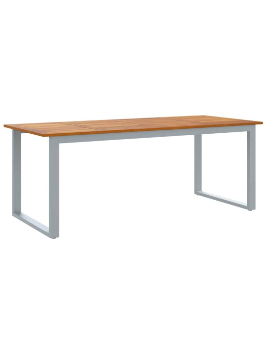 Aia söögilaudade komplekt 9 tk hall ja pruun 200 x 90 x 75 cm