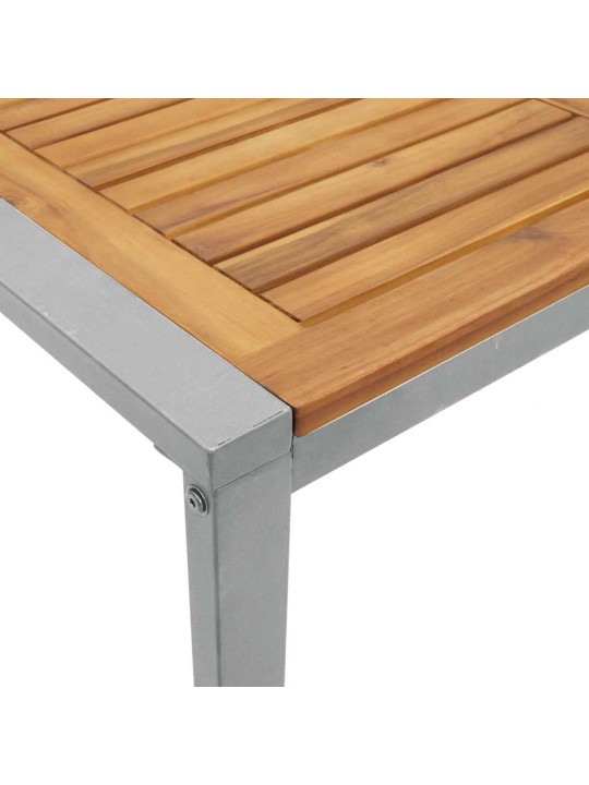 Aia söögilaudade komplekt 5 tk hall ja pruun 160 x 80 x 75 cm