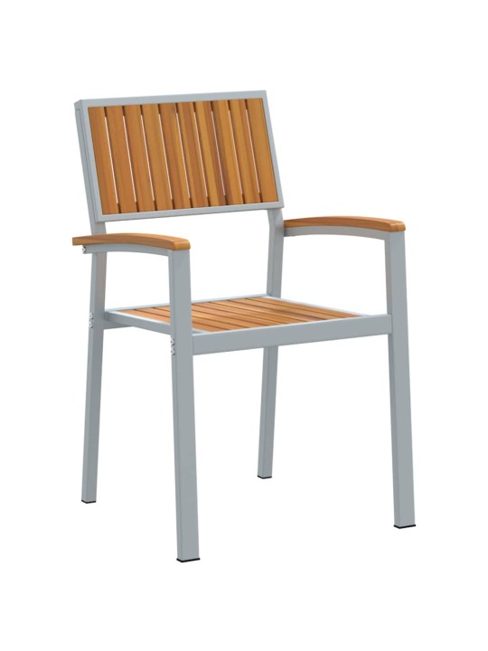 Aia söögilaudade komplekt 5 tk hall ja pruun 160 x 80 x 75 cm