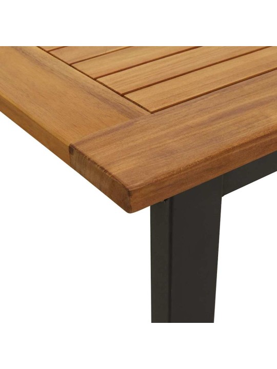 Aia söögilaudade komplekt 7 tk must ja pruun 200 x 90 x 75 cm