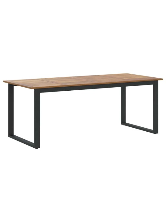 Aia söögilaudade komplekt 7 tk must ja pruun 200 x 90 x 75 cm