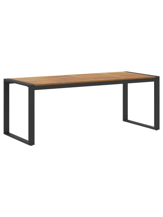 Aia söögilaudade komplekt 9 tk must ja pruun 200 x 90 x 75 cm