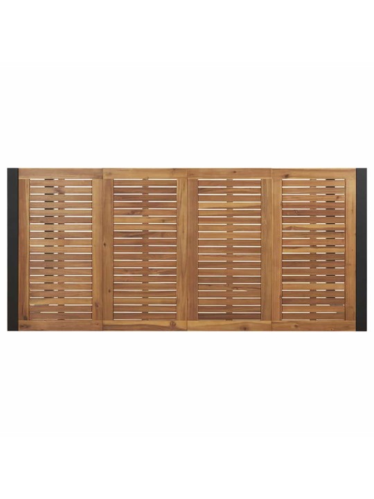 Aia söögilaudade komplekt 9 tk must ja pruun 200 x 90 x 75 cm