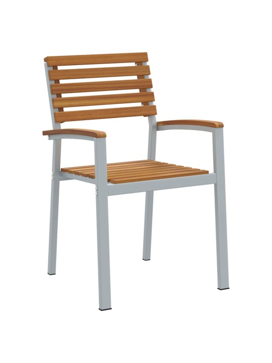 Aia söögilaudade komplekt 5 tk hall ja pruun 180 x 90 x 75 cm