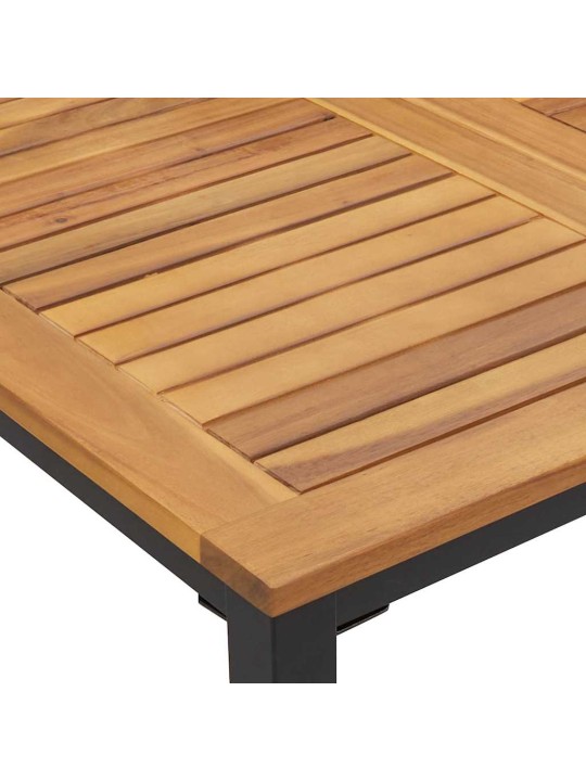 Aia söögilaudade komplekt 5 tk must ja pruun 180 x 90 x 75 cm