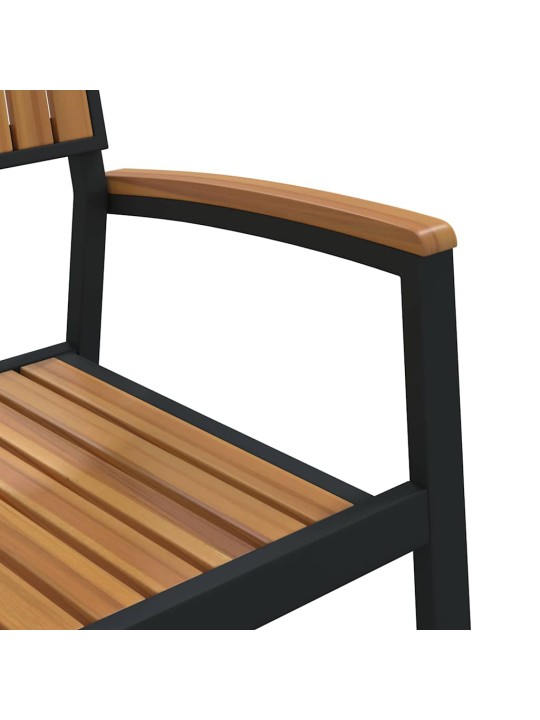 Aia söögilaudade komplekt 5 tk must ja pruun 180 x 90 x 75 cm