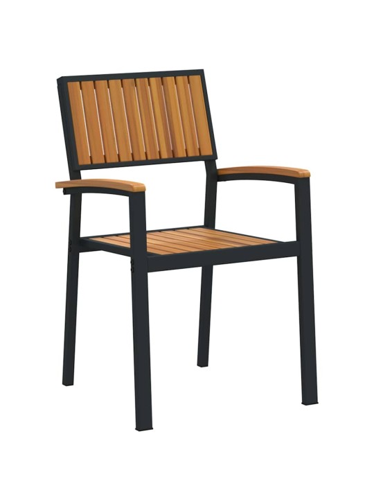 Aia söögilaudade komplekt 5 tk must ja pruun 180 x 90 x 75 cm