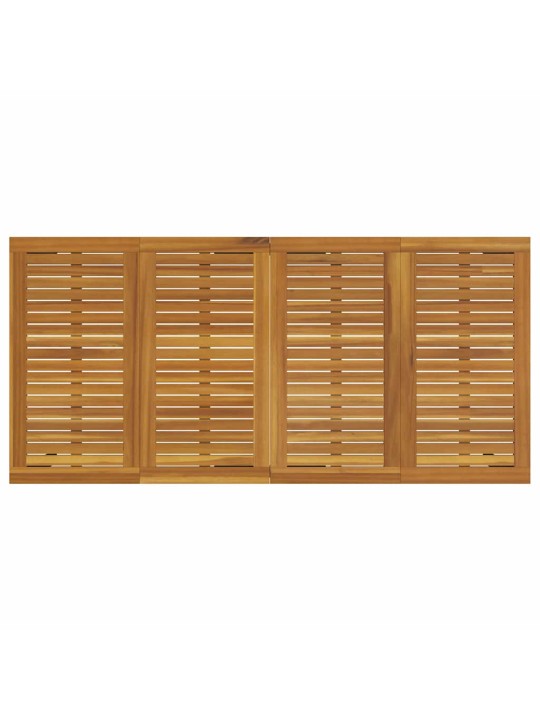 Aia söögilaudade komplekt 7 tk must ja pruun 200 x 90 x 75 cm