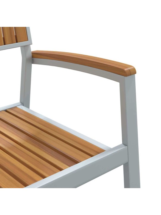 Aia söögilaudade komplekt 5 tk hall ja pruun 180 x 90 x 75 cm
