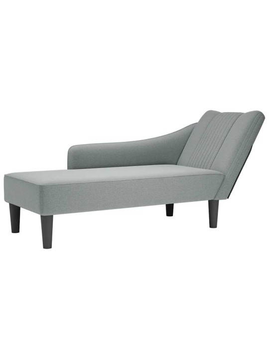 CHAISE LOUNGE PAREMA KÄETOEGA HELEHALLI KANGAGA