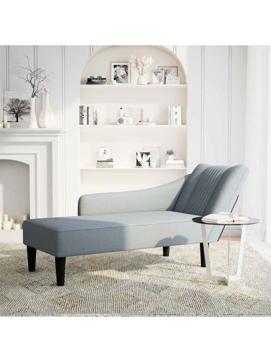 CHAISE LOUNGE PAREMA KÄETOEGA HELEHALLI KANGAGA