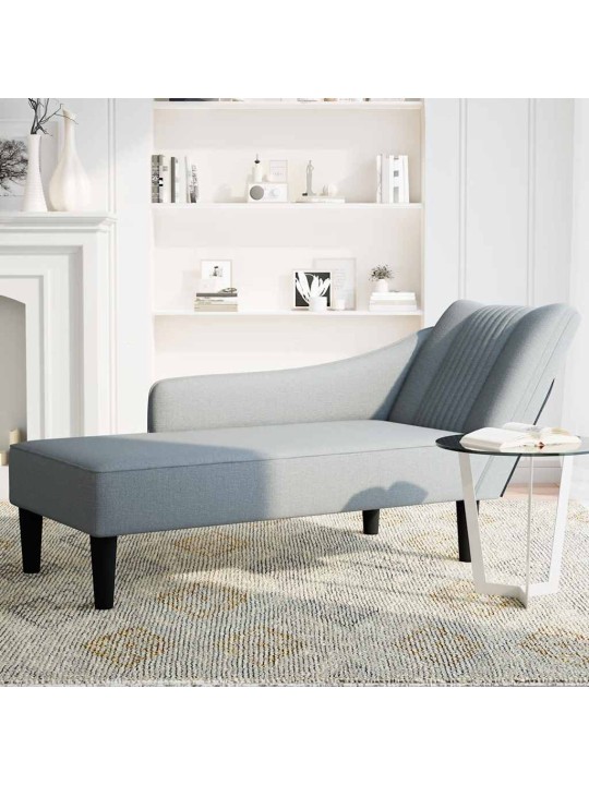 CHAISE LOUNGE PAREMA KÄETOEGA HELEHALLI KANGAGA