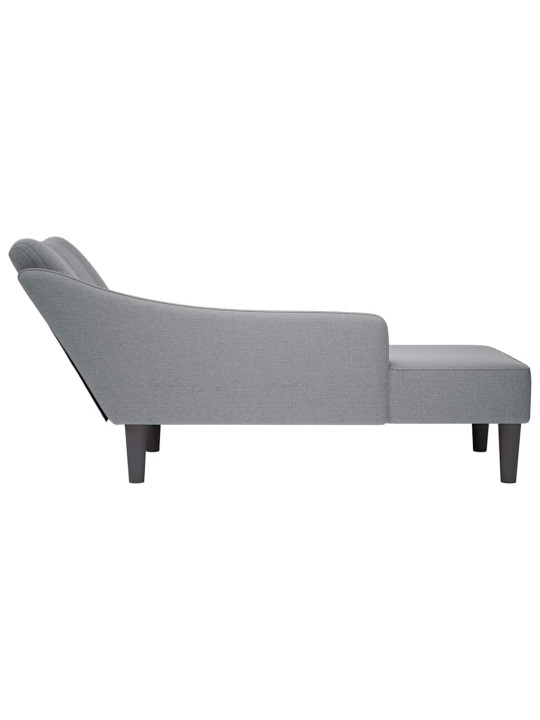 CHAISE LOUNGE PAREMA KÄETOEGA HELEHALLI KANGAGA