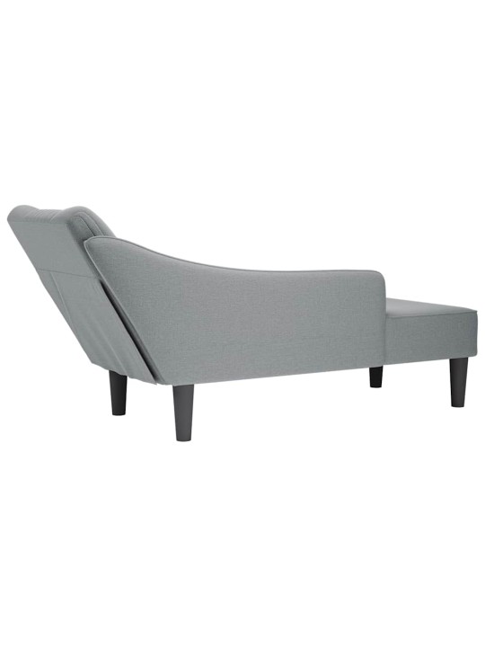 CHAISE LOUNGE PAREMA KÄETOEGA HELEHALLI KANGAGA