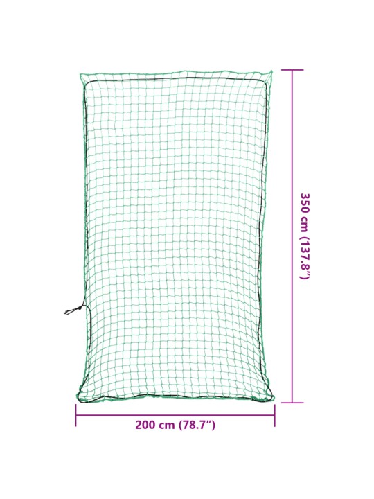 Haagisevõrk elastse nööriga roheline 3,5x2 m pp