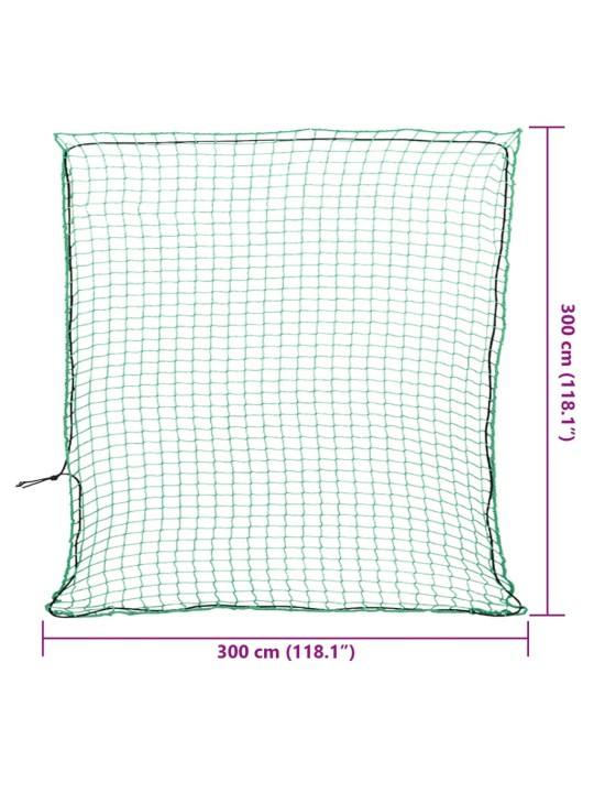 Haagisevõrk elastse nööriga roheline 3x3 m pp