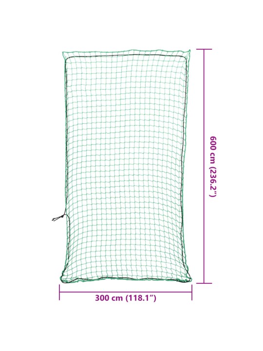 Haagisevõrk elastse nööriga roheline 6x3 m pp