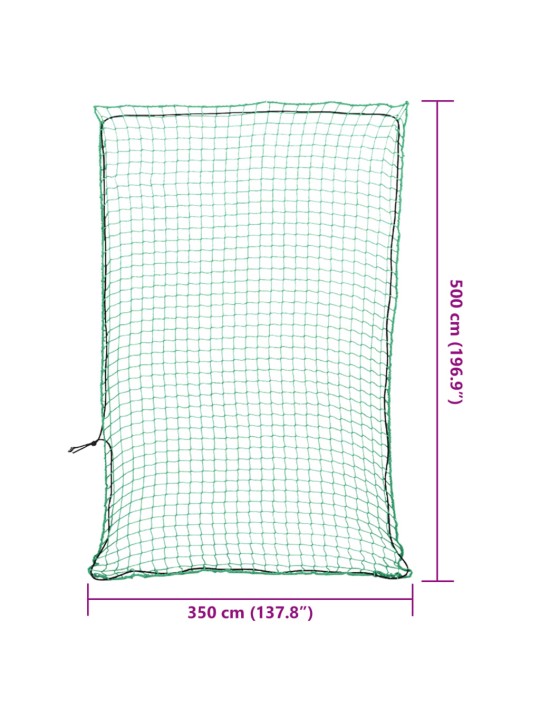Haagisevõrk elastse nööriga roheline 5x3,5 m pp