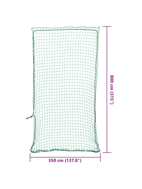 Haagisevõrk elastse nööriga roheline 8x3,5 m pp