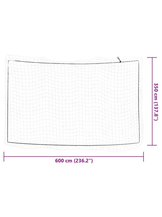 Haagisevõrk elastse nööriga, valge, 6 x 3,5 m, pp