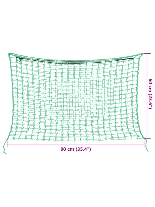 Heinavõrgud 2 tk ristkülikukujuline roheline 90x60 cm pp