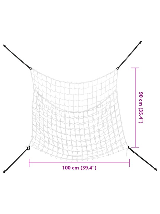 Heinavõrgud 2 tk, ristkülikukujuline, valge, 100 x 90 cm, pp