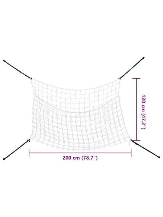 Heinavõrgud 2 tk, ristkülikukujuline, valge, 200 x 120 cm, pp