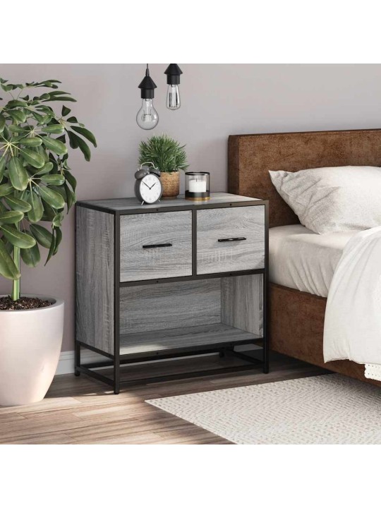 VOODIKAPP HALL SONOMA 60X31X60 CM, PUIDUST JA METALLIST