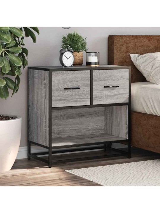 VOODIKAPP HALL SONOMA 60X31X60 CM, PUIDUST JA METALLIST