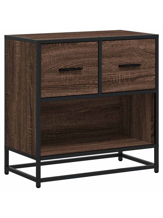 ÖÖKAPP PRUUN TAMM 60X31X60 CM KONSTRUEERITUD PUIT JA METALL