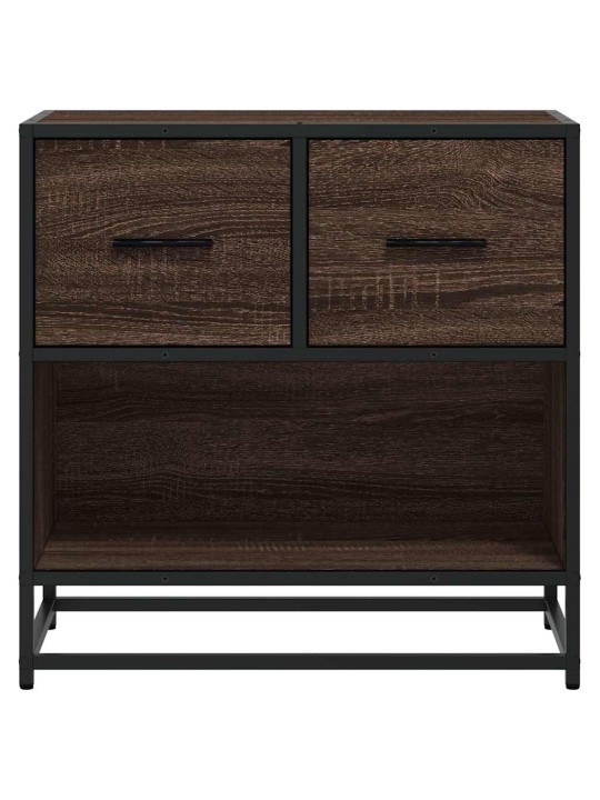 ÖÖKAPP PRUUN TAMM 60X31X60 CM KONSTRUEERITUD PUIT JA METALL